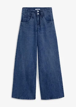 Damen bonprix Kurzgrößen|Bekleidung·Shirts & Tops|Wide Leg Jeans High Waist