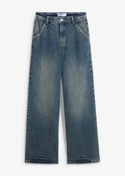 Damen bonprix Bekleidung·Shirts & Tops|Jeans|Wide Leg Jeans High Waist, Low Stretch