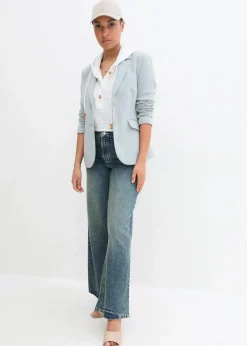 Damen bonprix Bekleidung·Shirts & Tops|Jeans|Wide Leg Jeans High Waist, Low Stretch