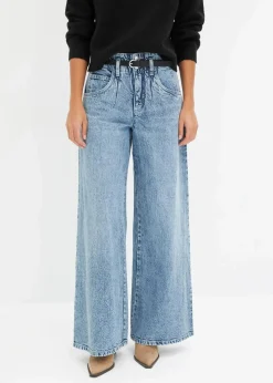 Online Wide Leg Jeans High Waist Damen Jeans|Kurzgrößen