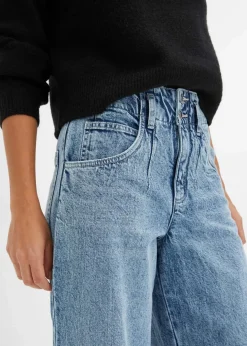 Online Wide Leg Jeans High Waist Damen Jeans|Kurzgrößen