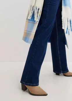 Damen bonprix Jeans|Kurzgrößen|Wide Leg Jeans High Waist, Bio-Baumwolle