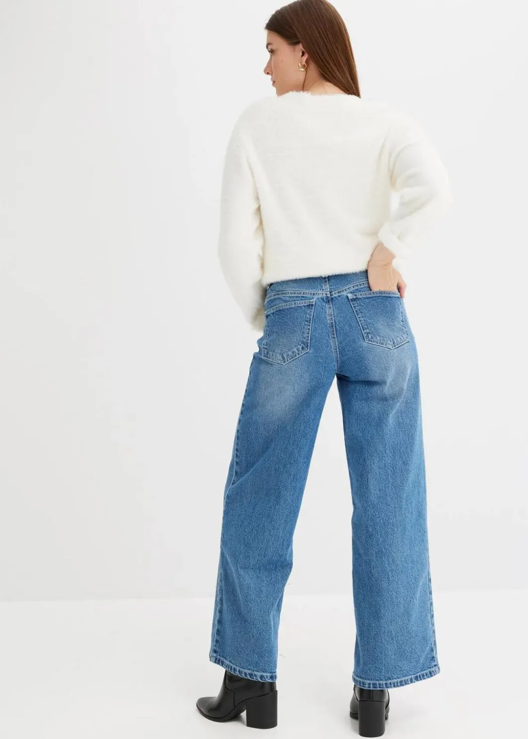 Online Wide Leg Jeans Mid Waist Damen Jeans|Bekleidung·Shirts & Tops