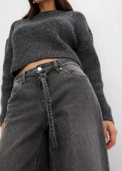 Hot Wide Leg Jeans Mid Waist Damen Jeans|Bekleidung·Shirts & Tops