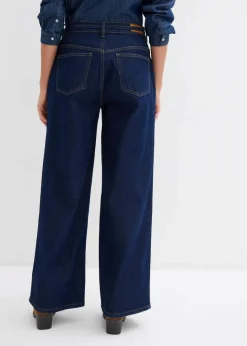 Damen bonprix Bekleidung·Shirts & Tops|Jeans|Wide Leg Jeans Mid Waist