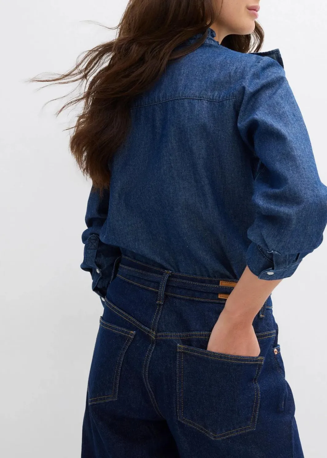 Damen bonprix Bekleidung·Shirts & Tops|Jeans|Wide Leg Jeans Mid Waist