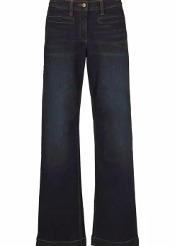 Damen bonprix Bekleidung·Shirts & Tops|Jeans|Wide Leg Jeans Mid Waist, Bequembund