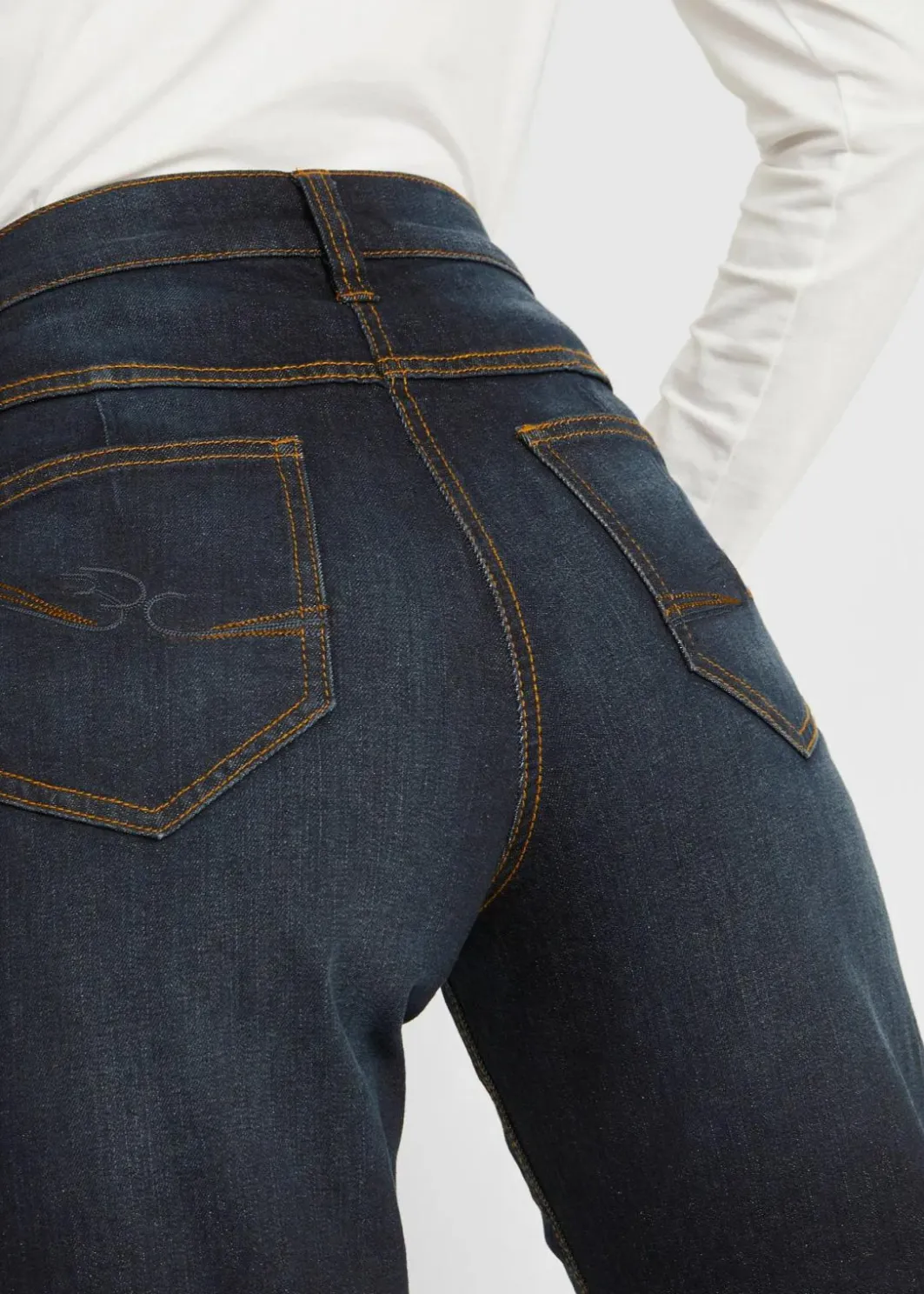Damen bonprix Bekleidung·Shirts & Tops|Jeans|Wide Leg Jeans Mid Waist, Bequembund
