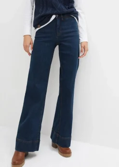 Outlet Wide- Leg Jeans Mid Waist, Komfort-Stretch Damen Kurzgrößen|Bekleidung·Shirts & Tops