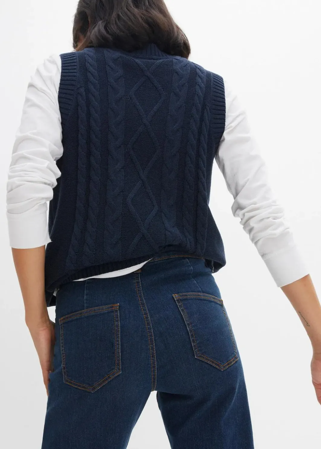 Outlet Wide- Leg Jeans Mid Waist, Komfort-Stretch Damen Kurzgrößen|Bekleidung·Shirts & Tops