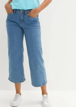 New Wide Leg Jeans Mid Waist, cropped Damen Bekleidung·Shirts & Tops|Jeans