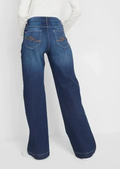 Clearance Wide Leg Jeans Mid Waist, Bequembund Damen Jeans|Bekleidung·Shirts & Tops