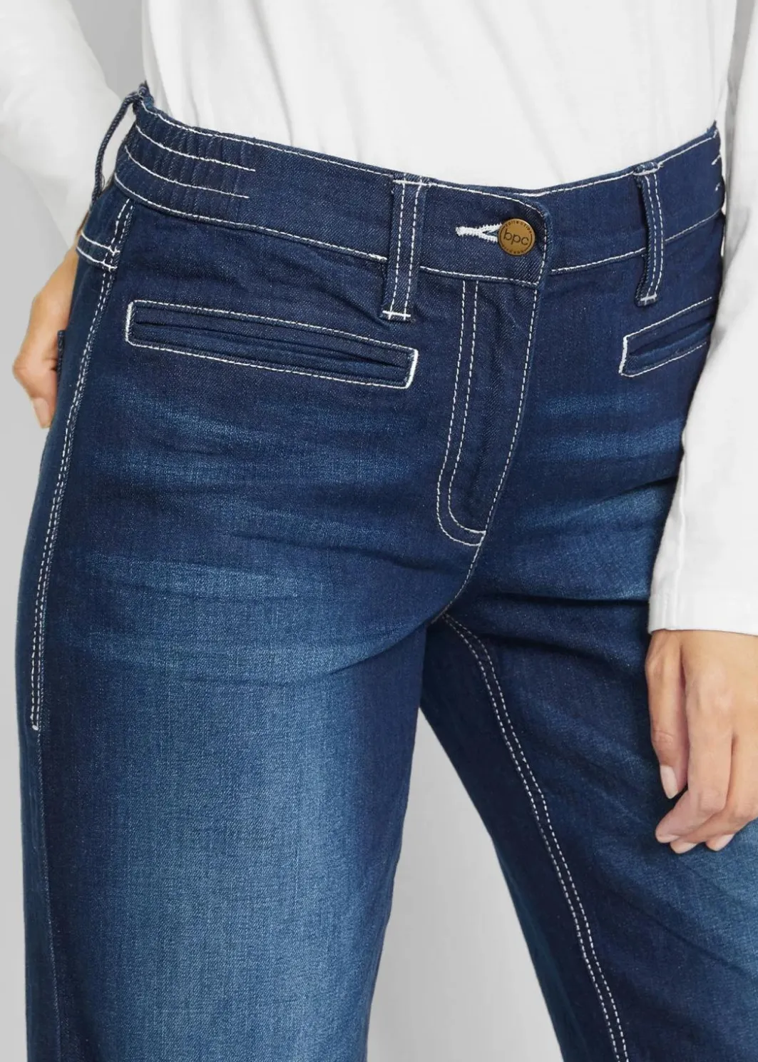 Clearance Wide Leg Jeans Mid Waist, Bequembund Damen Jeans|Bekleidung·Shirts & Tops