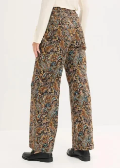 Wide Leg Stretchhose mit Baumwolle Damen Bekleidung·Kleider|Hosen