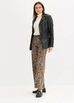 Wide Leg Stretchhose mit Baumwolle Damen Bekleidung·Kleider|Hosen