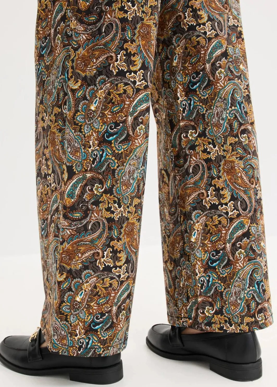 Wide Leg Stretchhose mit Baumwolle Damen Bekleidung·Kleider|Hosen