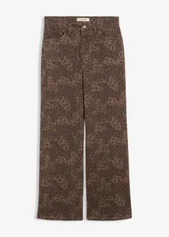 Best Wide Leg Twillhose mit Leodruck Damen Hosen|Bekleidung·Kleider