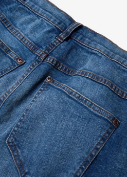 Damen bonprix Jeans|Kurzgrößen|Wide-Leg Jeans Mid Waist
