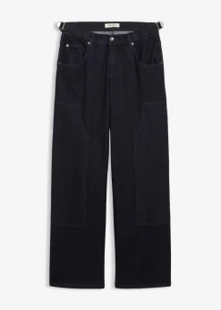 Damen bonprix Jeans|Kurzgrößen|Wide-Leg Jeans Mid Waist