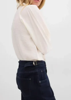 Damen bonprix Jeans|Kurzgrößen|Wide-Leg Jeans Mid Waist