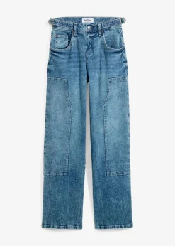 Best Wide-Leg Jeans Mid Waist Damen Jeans|Kurzgrößen