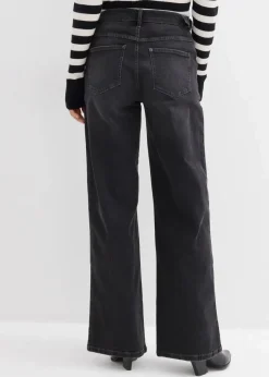Online Wide-Leg Jeans Mid Waist Damen Jeans|Kurzgrößen