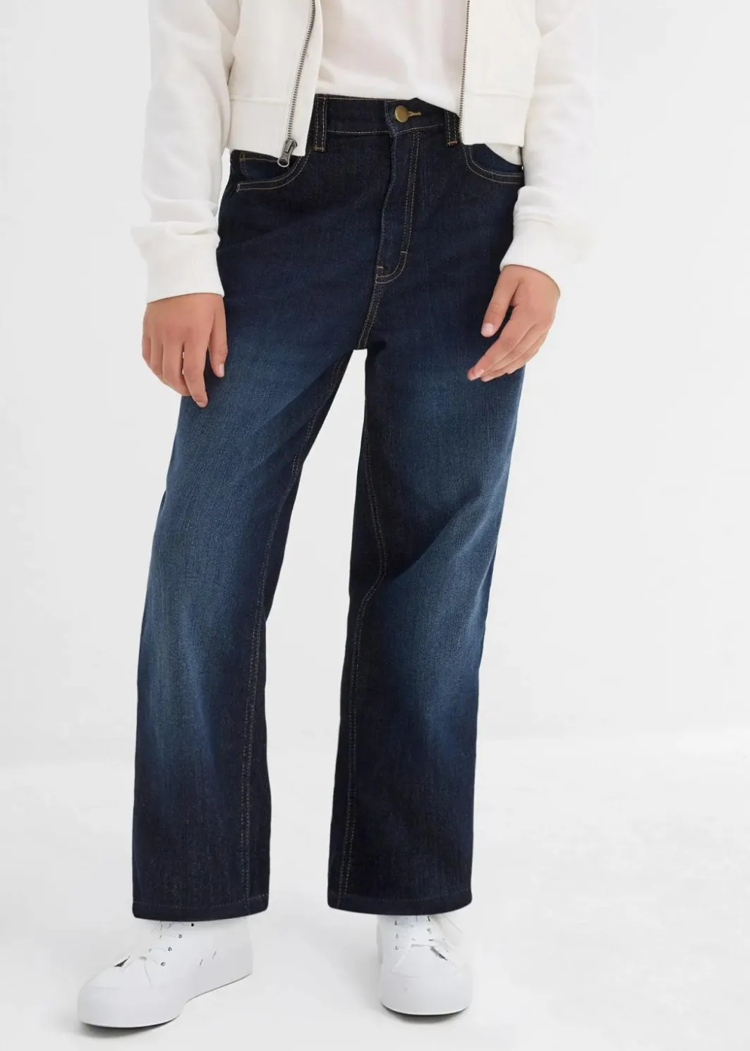 Discount Wide-Leg Thermojeans mit Jerseyfutter Mid Waist Kinder Mädchen 9-16 Jahre·Jeans