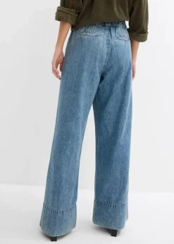 Damen bonprix Bekleidung·Shirts & Tops|Jeans|Wide-Leg-Jeans High Waist