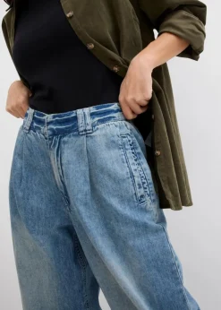 Damen bonprix Bekleidung·Shirts & Tops|Jeans|Wide-Leg-Jeans High Waist