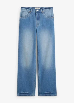 Damen bonprix Jeans|Bekleidung·Shirts & Tops|Wide-Leg-Jeans High Waist