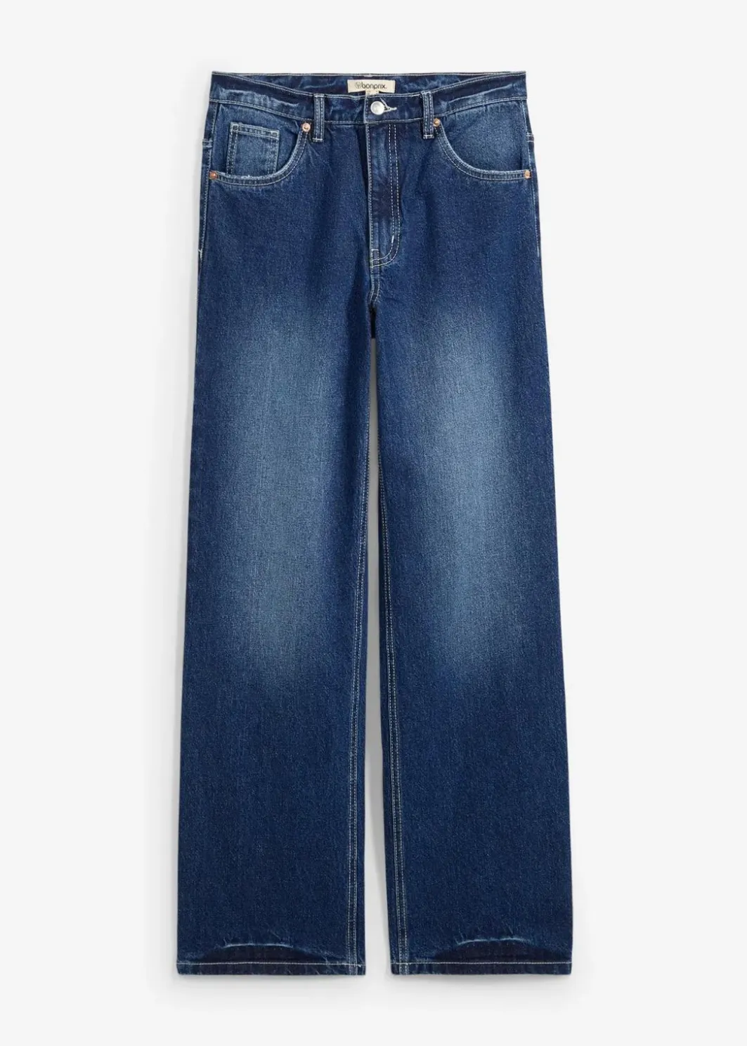 Damen bonprix Bekleidung·Shirts & Tops|Jeans|Wide-Leg-Jeans High Waist