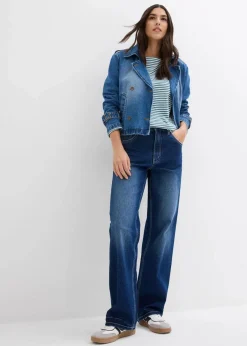 Damen bonprix Bekleidung·Shirts & Tops|Jeans|Wide-Leg-Jeans High Waist