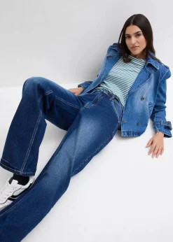 Damen bonprix Bekleidung·Shirts & Tops|Jeans|Wide-Leg-Jeans High Waist