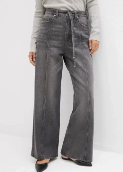 Damen bonprix Jeans|Bekleidung·Shirts & Tops|Wide-Leg-Jeans High Waist