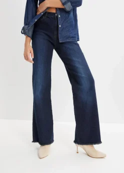 Damen bonprix Bekleidung·Shirts & Tops|Jeans|Wide-Leg-Jeans, High Waist