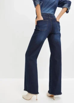 Damen bonprix Bekleidung·Shirts & Tops|Jeans|Wide-Leg-Jeans, High Waist