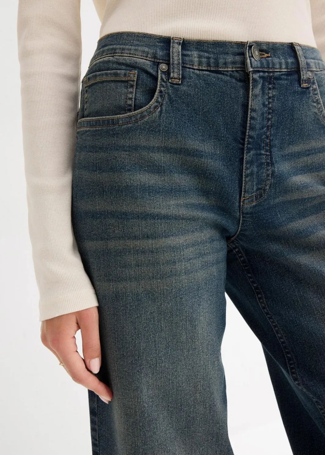 Sale Wide-Leg-Jeans, High Waist Damen Kurzgrößen|Jeans
