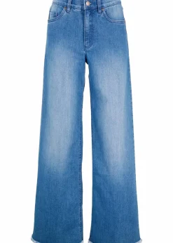 Damen bonprix Bekleidung·Shirts & Tops|Jeans|Wide-Leg-Jeans High Waist