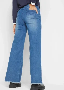 Damen bonprix Bekleidung·Shirts & Tops|Jeans|Wide-Leg-Jeans High Waist