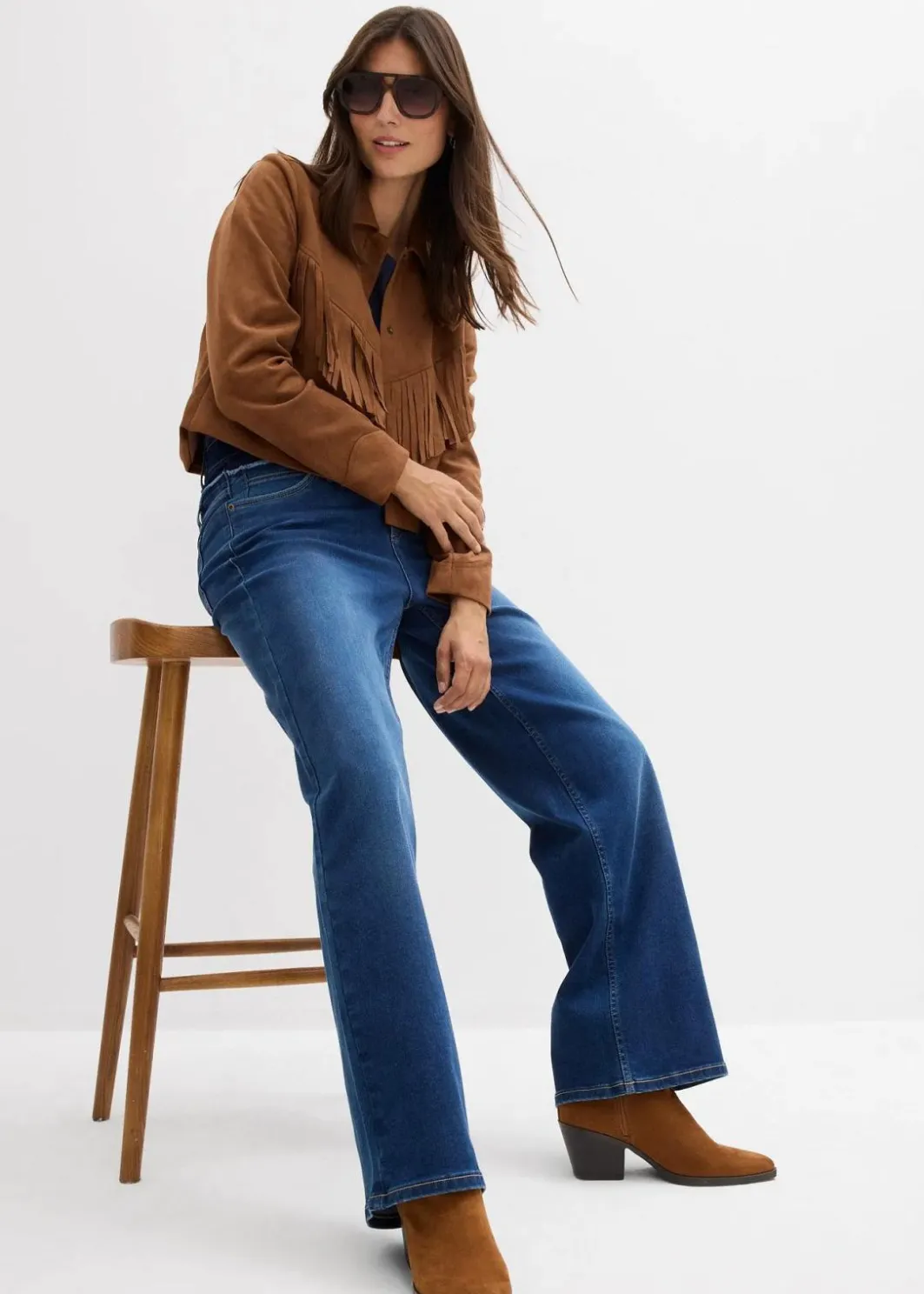 Clearance Wide-Leg-Jeans High Waist Damen Jeans|Bekleidung·Shirts & Tops