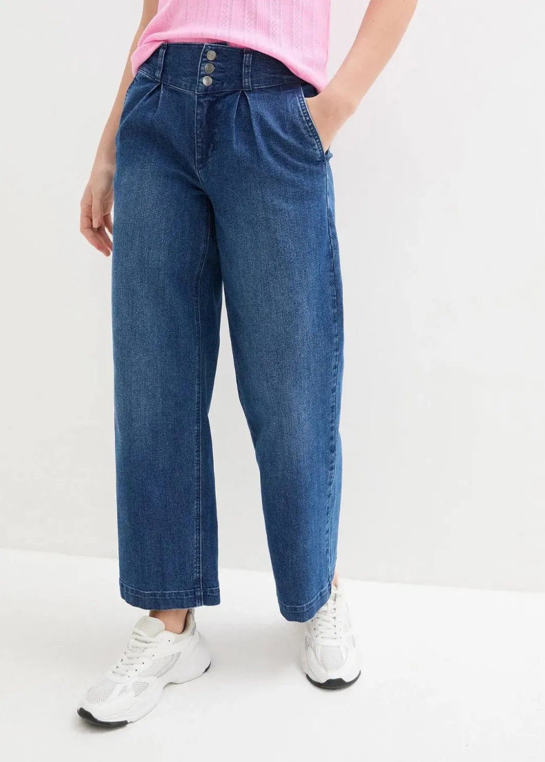 Outlet Wide-Leg-Jeans High Waist, Bequembund Damen Jeans|Bekleidung·Shirts & Tops
