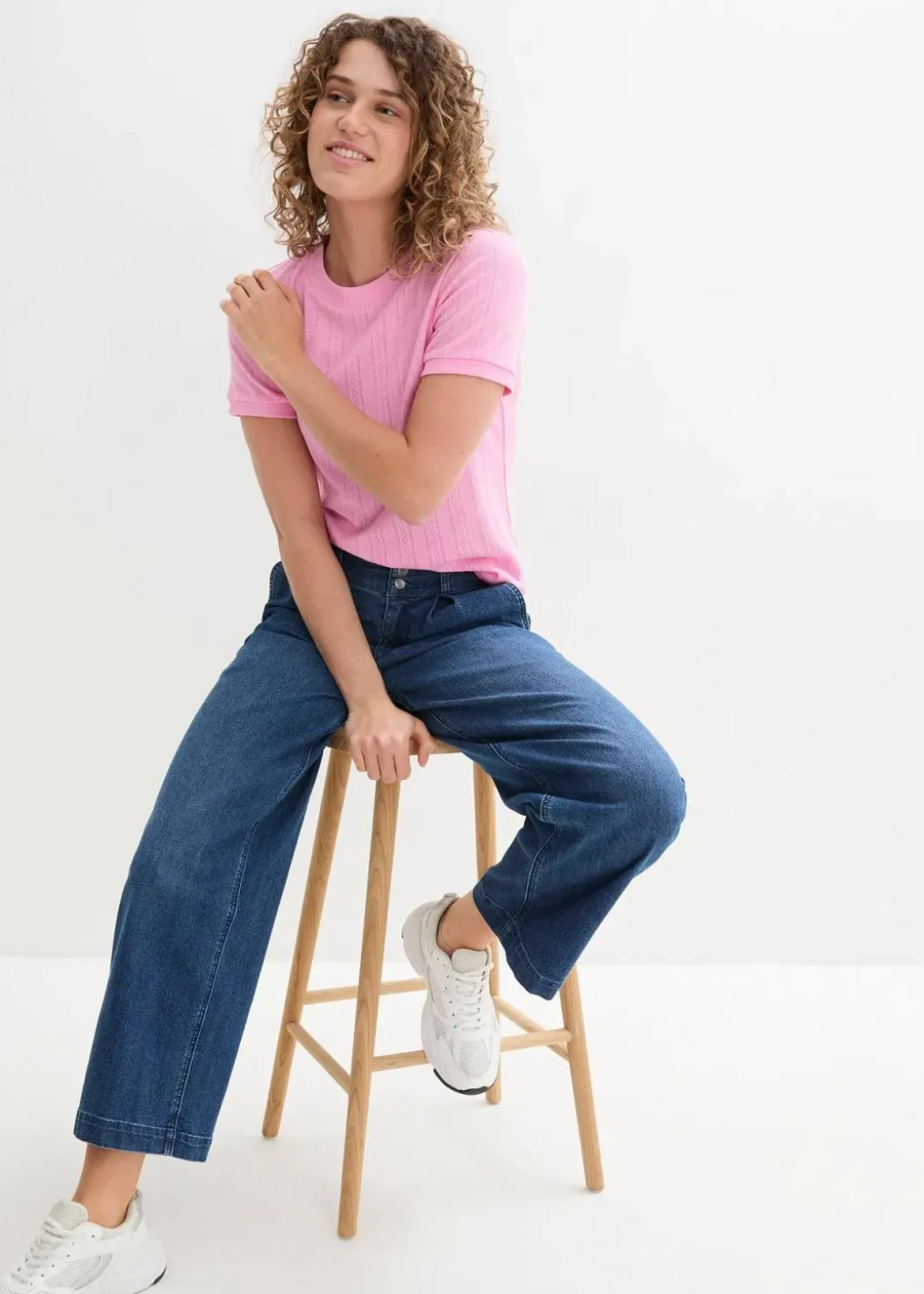 Outlet Wide-Leg-Jeans High Waist, Bequembund Damen Jeans|Bekleidung·Shirts & Tops