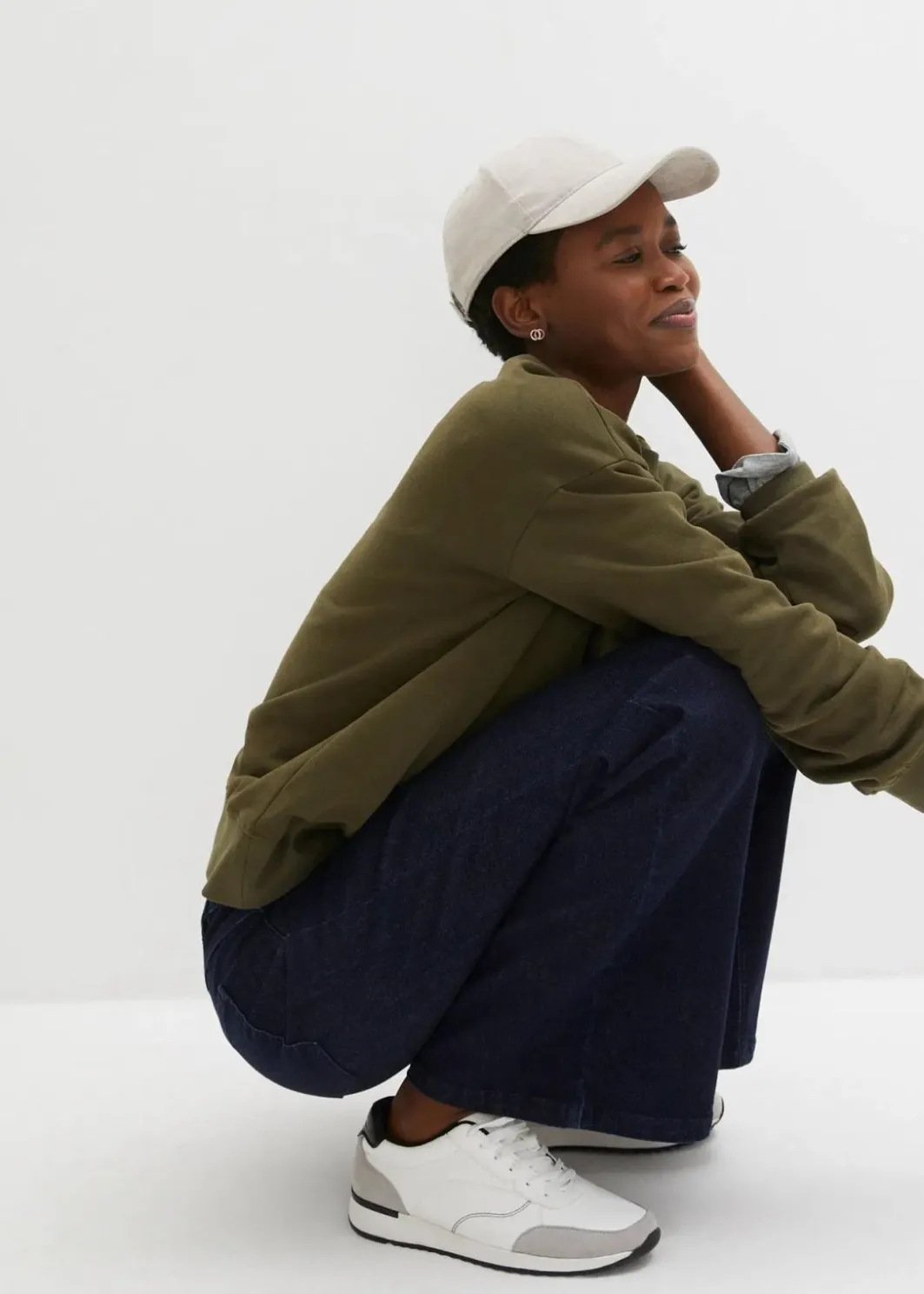 Wide-Leg-Jeans High Waist, Bequembund Damen Kurzgrößen|Bekleidung·Shirts & Tops