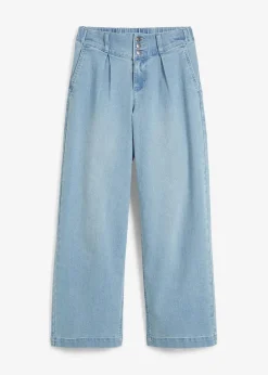Damen bonprix Bekleidung·Shirts & Tops|Jeans|Wide-Leg-Jeans High Waist, Bequembund