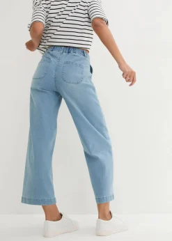 Damen bonprix Bekleidung·Shirts & Tops|Jeans|Wide-Leg-Jeans High Waist, Bequembund