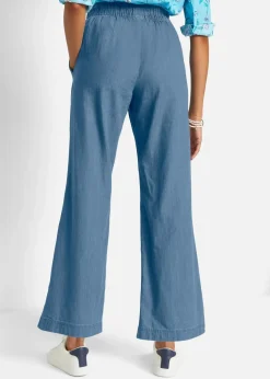 Damen bonprix Jeans|Bekleidung·Shirts & Tops|Wide-Leg-Jeans, High Waist, Bequembund