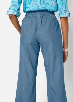 Damen bonprix Jeans|Bekleidung·Shirts & Tops|Wide-Leg-Jeans, High Waist, Bequembund