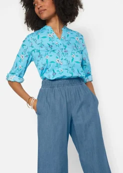 Damen bonprix Jeans|Bekleidung·Shirts & Tops|Wide-Leg-Jeans, High Waist, Bequembund