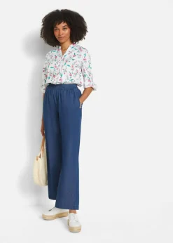 Damen bonprix Bekleidung·Shirts & Tops|Jeans|Wide-Leg-Jeans, High Waist, Bequembund