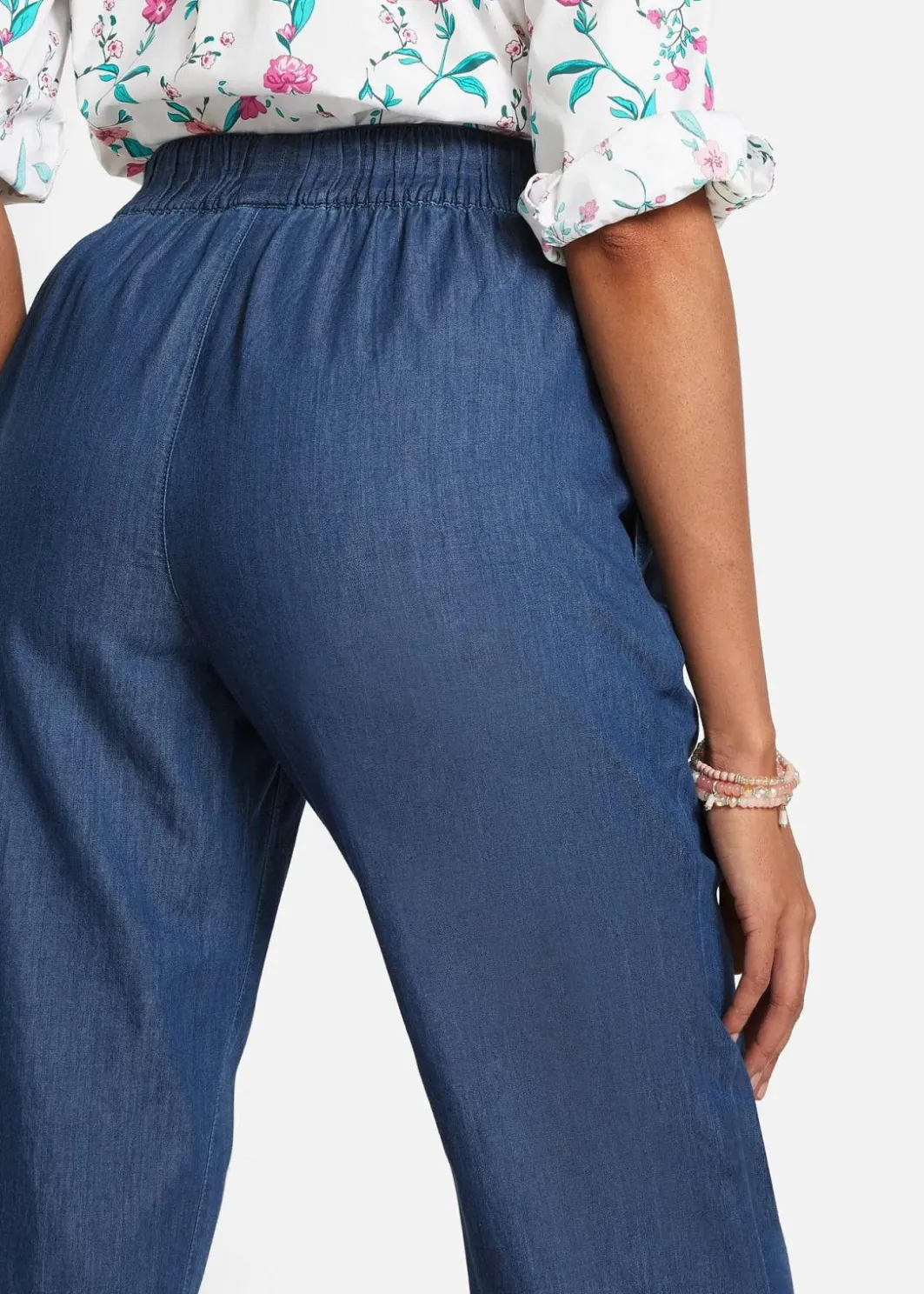 Damen bonprix Bekleidung·Shirts & Tops|Jeans|Wide-Leg-Jeans, High Waist, Bequembund
